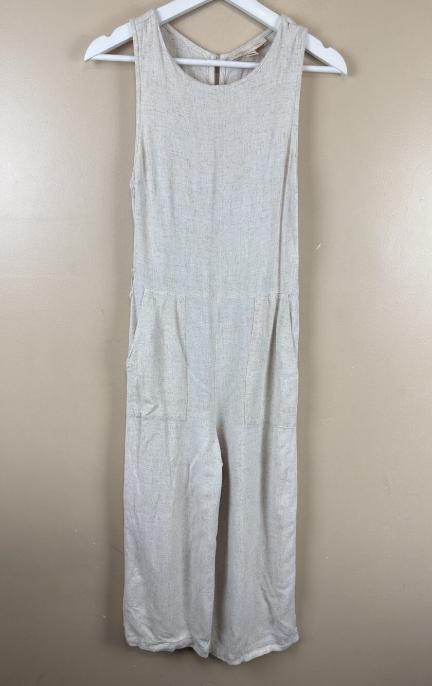 Monteau Los Angeles Women Jumpsuit Wide Leg Cropped Rayon Beach Resort Size S